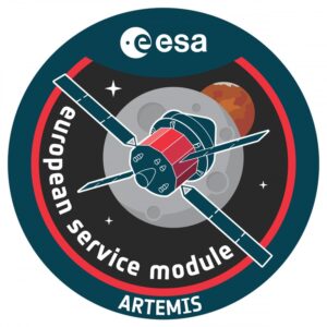 Logo der ESA und des Artemis Programms