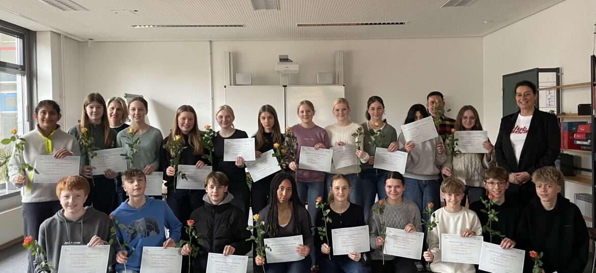 Verleihung des DELF Zertifikates 2025